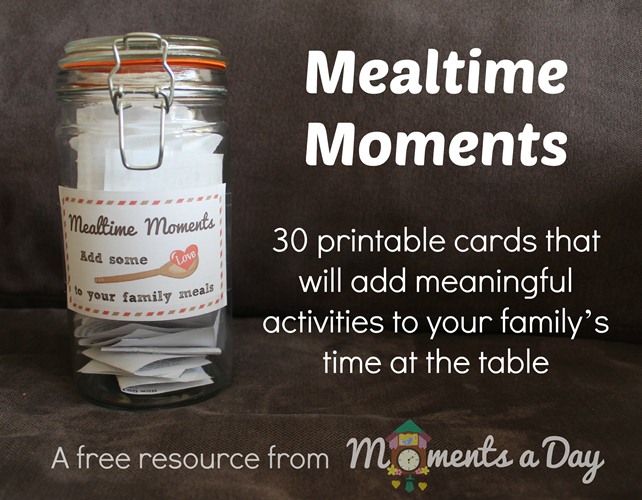 30 Free Printable Activity Cards to Build Character at the Dinner Table