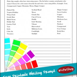 Free Printable Paint Chip Writing Prompt