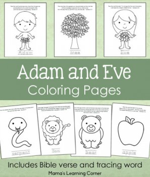 Free Adam and Eve Coloring Pages