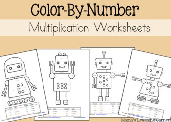 Free Color by Number Worksheets (PreK-2)