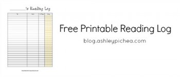 Free Printable Reading Log