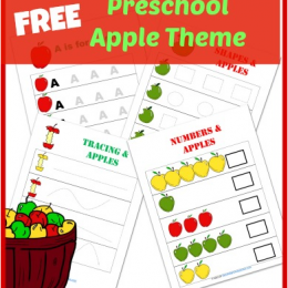 FREE Preschool Apple Theme Printables