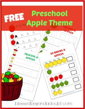 FREE Preschool Apple Theme Printables