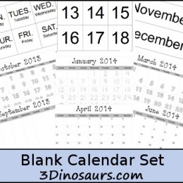 Free Blank Calendar Printables