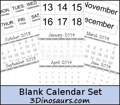 Free Blank Calendar Printables