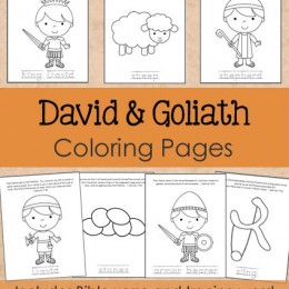 free David and Goliath Bible Coloring Pages