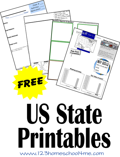 free us state printables