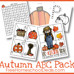 Free Autumn Themed ABC Printable Pack (Instant Download)