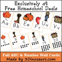 FREE Fall ABC & Number Wall Cards (Free Instant Download)