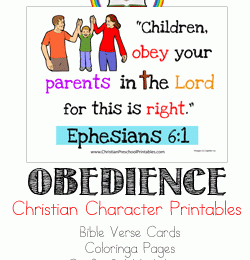 Free Character Printables: Obedience