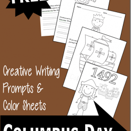 Free Columbus Day Coloring Sheets & Writing Prompts