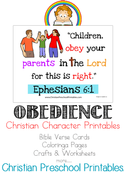 Free Character Printables: Obedience