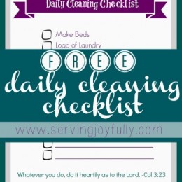 Free Daily Cleaning Checklist Printable