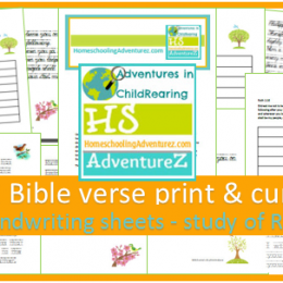 Notebooking: Free Bible Verse Print and Cursive Worksheets for the Study of Ruth (NJKV)