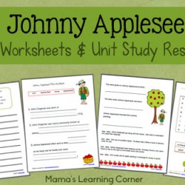 Free Johnny Appleseed Printables and Unit Study Resources