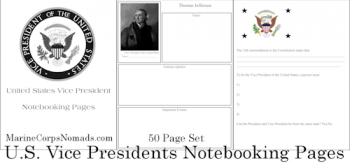 Free Notebooking Pages: U.S. Vice Presidents