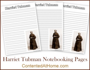 Free Harriet Tubman Notebooking Pages