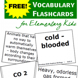 free elementary biology flashcards