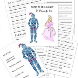 Free Armor of God Copywork Printables