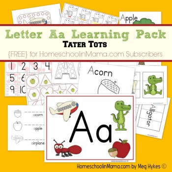 Free Letter Aa Learning Worksheet Pack (Subscriber Freebie)