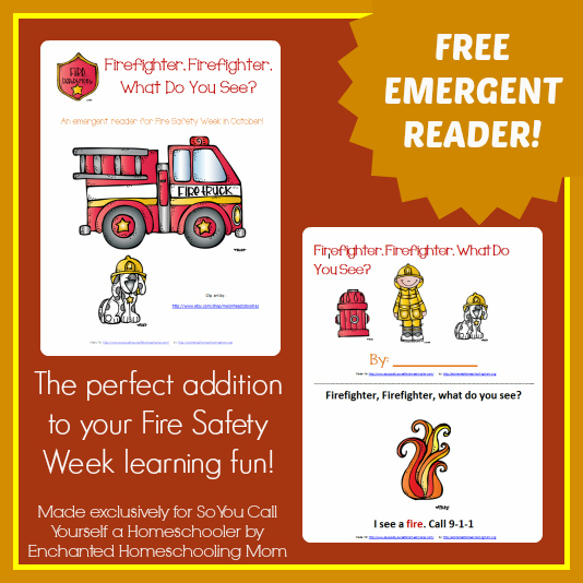 Free Printable Firefighter, Firefighter, What Do You See? Emergent Reader