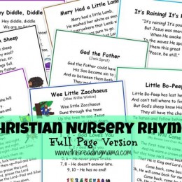 Free Christian Nursery Rhymes Printables