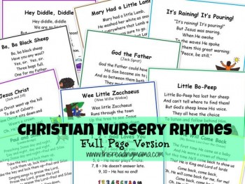 Free Christian Nursery Rhymes Printables