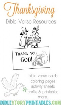 Free Thanksgiving Bible Printables & Crafts