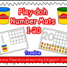 Free Play-doh Number Mats 1-20