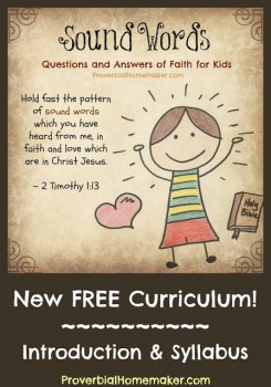 Free Bible Homeschool Curriculum: Sound Words