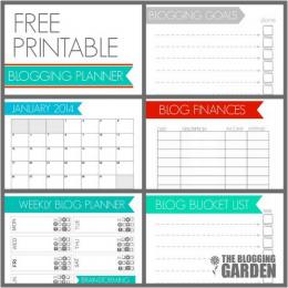 Free Printable 2013-2014 Blog Planner