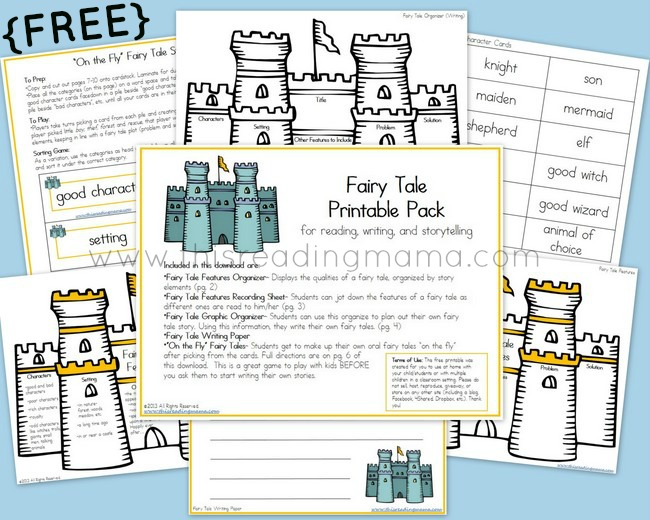 FREE Fairy Tale Printable Pack {for Reading, Writing, and Storytelling}