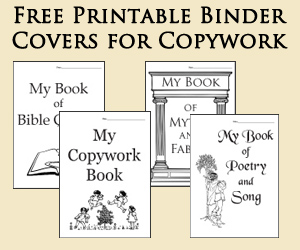 free printable binder copywork covers 