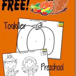 Free Thanksgiving Color by Number Printables