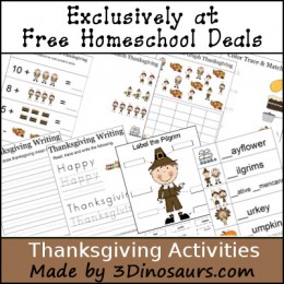 Free Thanksgiving Activities Printable Pack – 16 Pages!