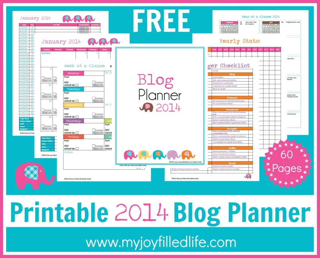 free blog planner