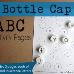 Bottle Cap ABC Matching Pages