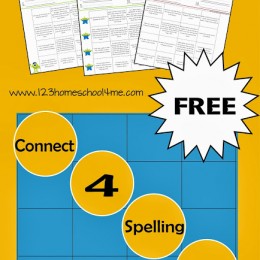 Free Connect 4 Spelling Practice Printables