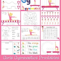 Free Girls Gymnastics Printables