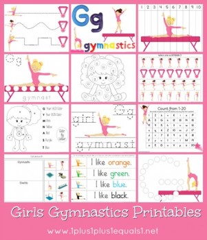 Free Girls Gymnastics Printables