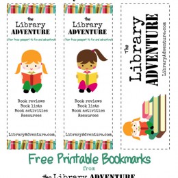 Free Printable The Library Adventure Bookmarks