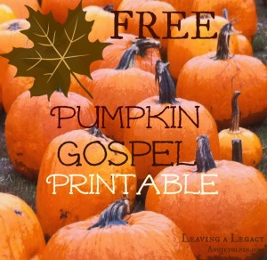 Free Pumpkin Gospel Printable