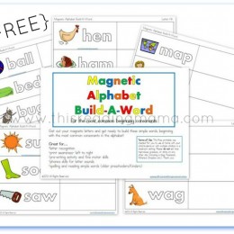 FREE Magnetic Alphabet Build-a-Word