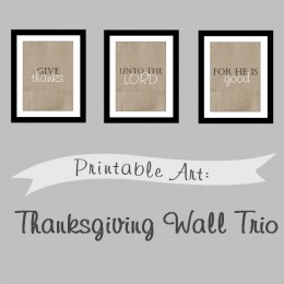 Free Printable Thanksgiving Wall Art Trio