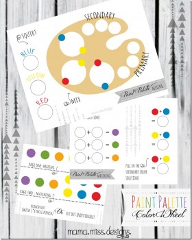 Free Paint Pallette Color Wheel Printable