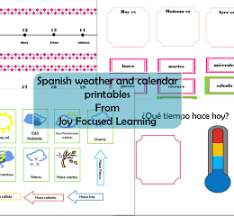 Free Spanish Calendar & Weather Printables