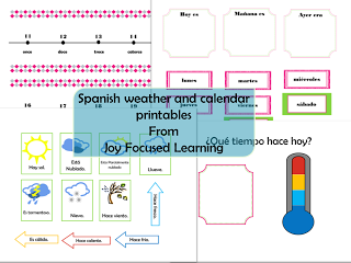 Free Spanish Calendar & Weather Printables