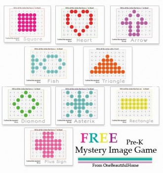 FREE Mystery Image Printable Game