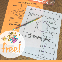 Free Vocabulary Notebooking Pages