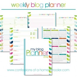 weekly blog planner